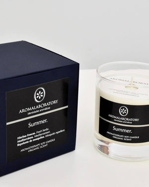 Bougie Antimoustiques SUMMER. Aromathérapie. Biologique.