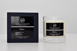 Bougie BLANC. Aromathérapie. Biologique.