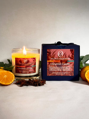 Christmas Candle. Aromatherapy.
