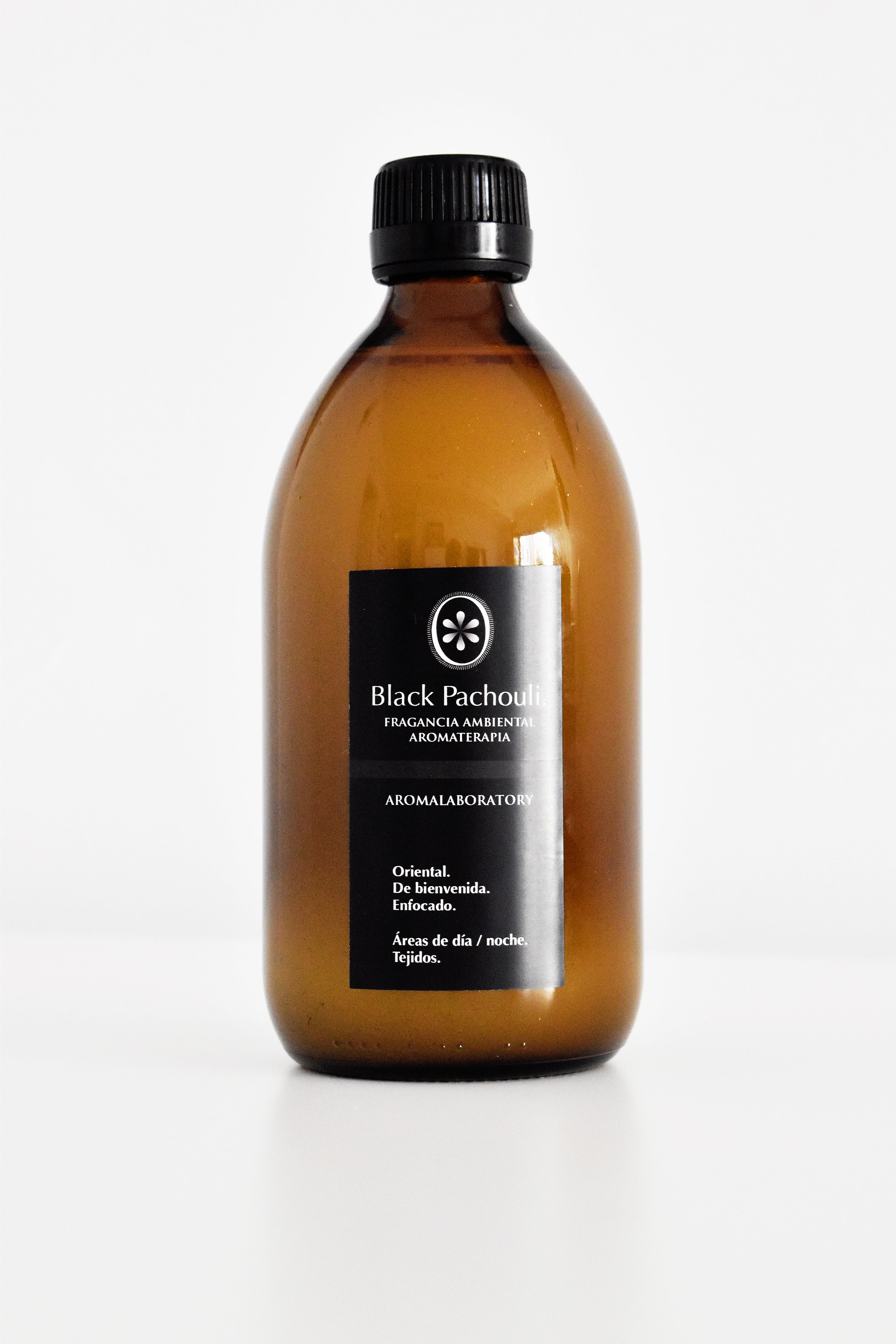 Fragancia de Interior BLACK PACHOULI. Aromaterapia. Ecológica. 500ml.